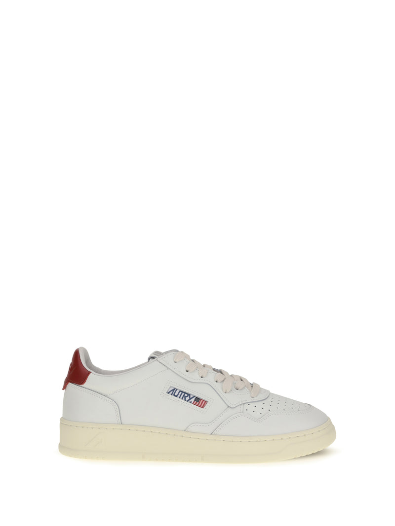Autry Autry Medalist Low Sneakers White/Deep Claret - World Class Fashion
