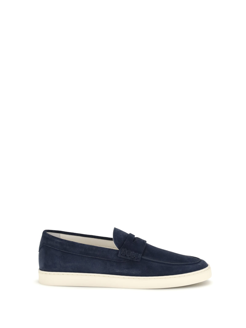 Brunello Cucinelli Brunello Cucinelli Suede Loafers Midnight Blue Men - World Class Fashion