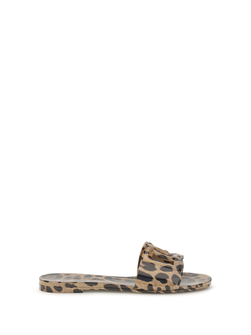 Dolce & Gabbana Dolce & Gabbana Rubber Sandals With Leopard Print - World Class Fashion