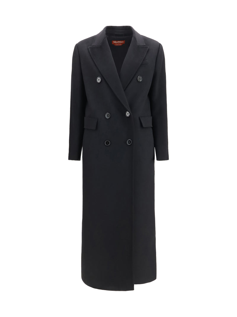 Max Mara Studio Max Mara Studio Effige Virgin Wool Coat Black - World Class Fashion