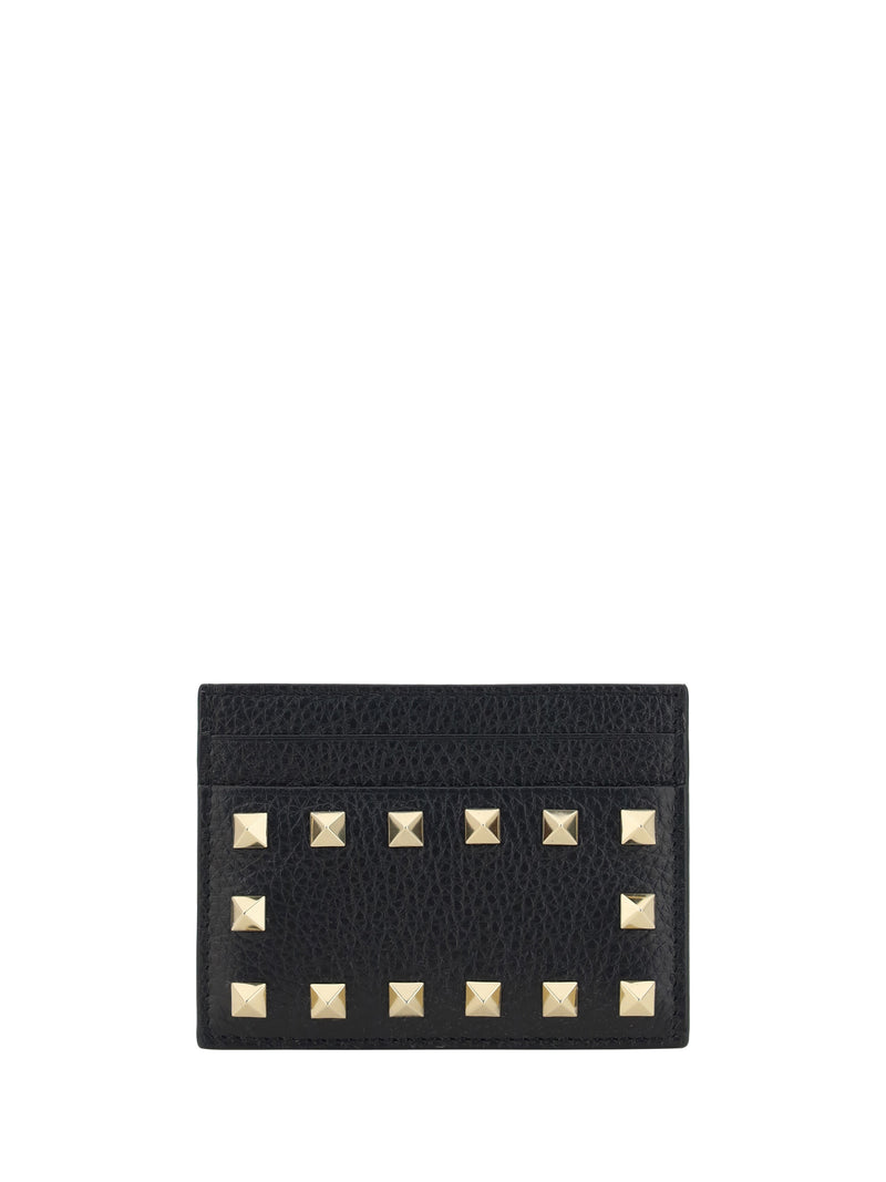 Valentino Garavani Valentino Garavani Rockstud Card Holder Nero - World Class Fashion