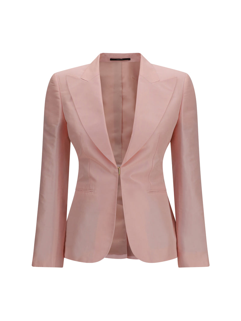 Gucci Chaqueta de faille de seda Gucci Rosa Esperanzador - World Class Fashion