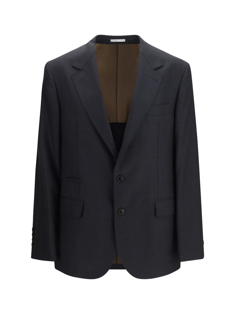 Brunello Cucinelli Brunello Cucinelli Wool Houndstooth Jacket Antracite - World Class Fashion