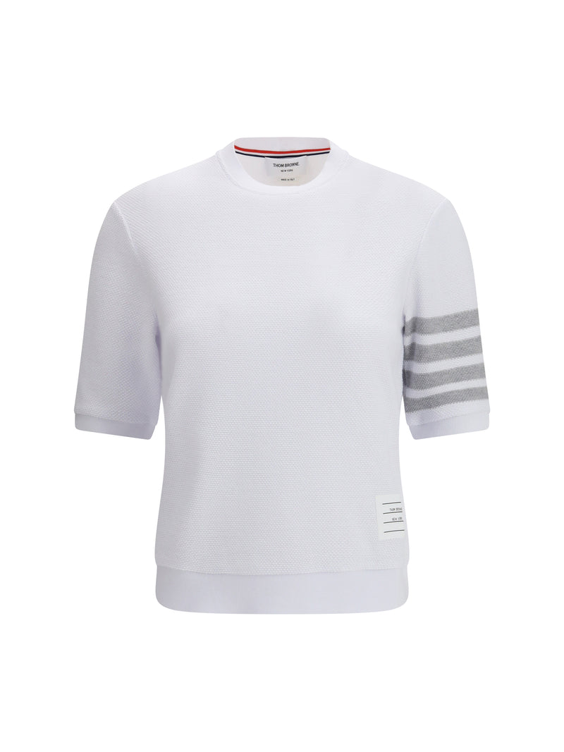 Thom Browne Thom Browne Cotton T-shirt White Women - World Class Fashion