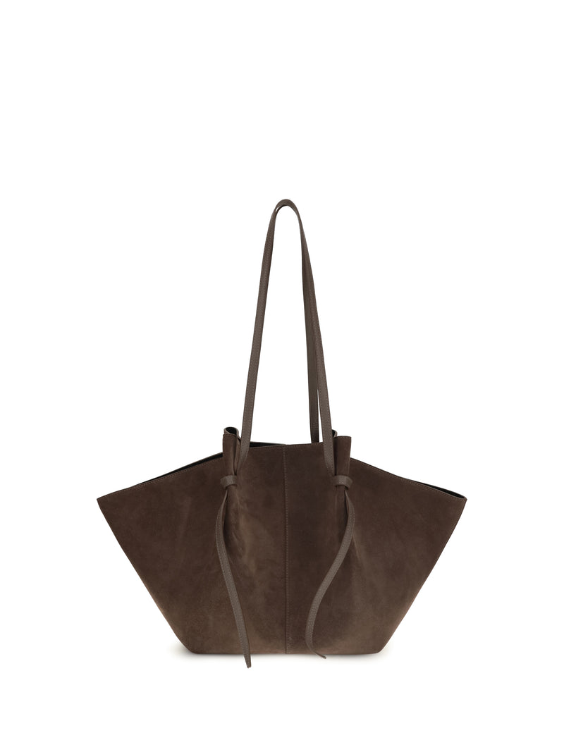 Yuzefi Yuzefi Mochi Large Suede Shoulder Bag Nutmeg - World Class Fashion
