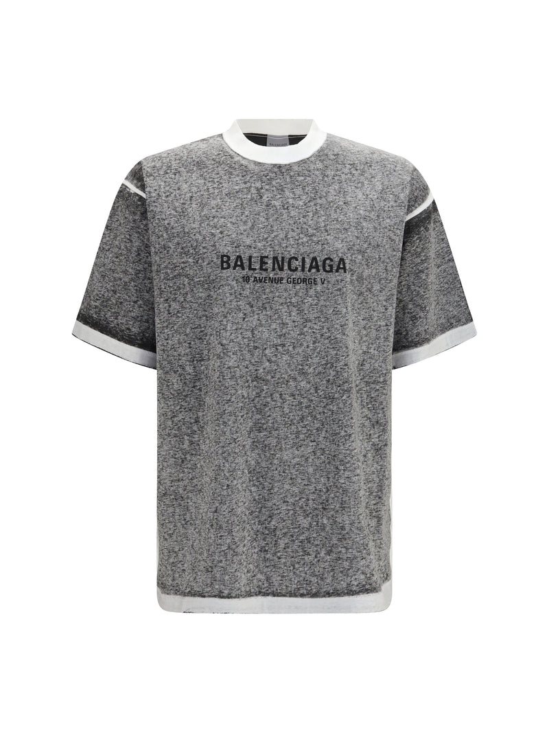 Balenciaga Balenciaga Oversized Mélange T-shirt Black Men - World Class Fashion