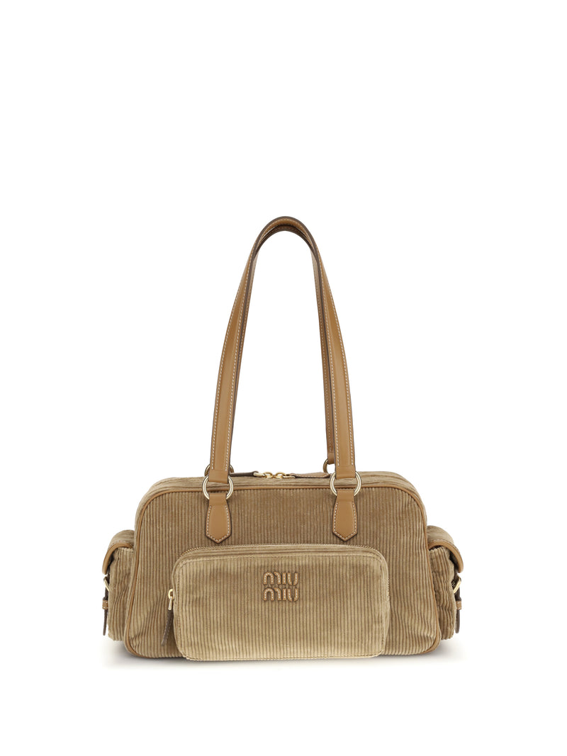 Miu Miu Miu Miu Corduroy Shoulder Bag Cannella - World Class Fashion