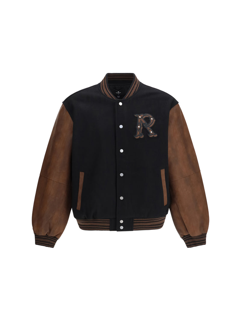 Represent Represent Vintage Varsity Jacket Jet Black - World Class Fashion