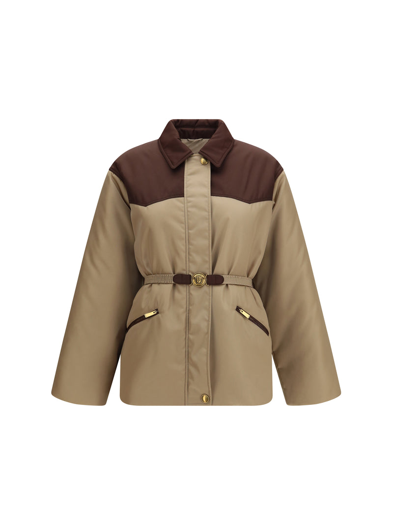 Versace Versace Responsible Nylon Twill Jacket Intense Cocoa - World Class Fashion