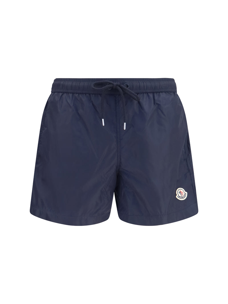 Moncler Moncler Logo Swim Shorts Navy Men - World Class Fashion