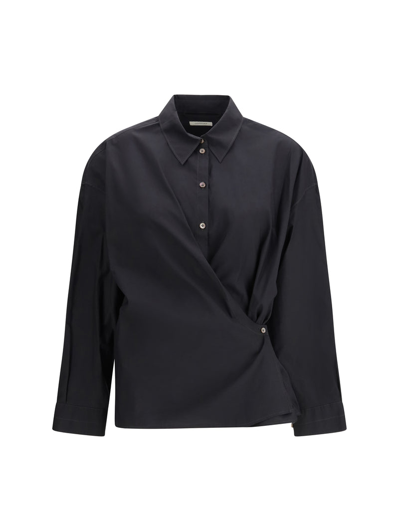 Lemaire Lemaire Cotton Blend Shirt Squid Ink - World Class Fashion