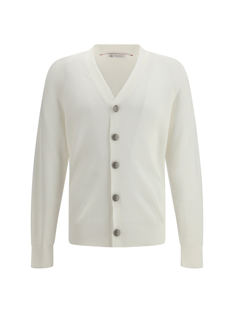 Brunello Cucinelli Brunello Cucinelli Ribbed Cardigan Panama+Nebbia - World Class Fashion