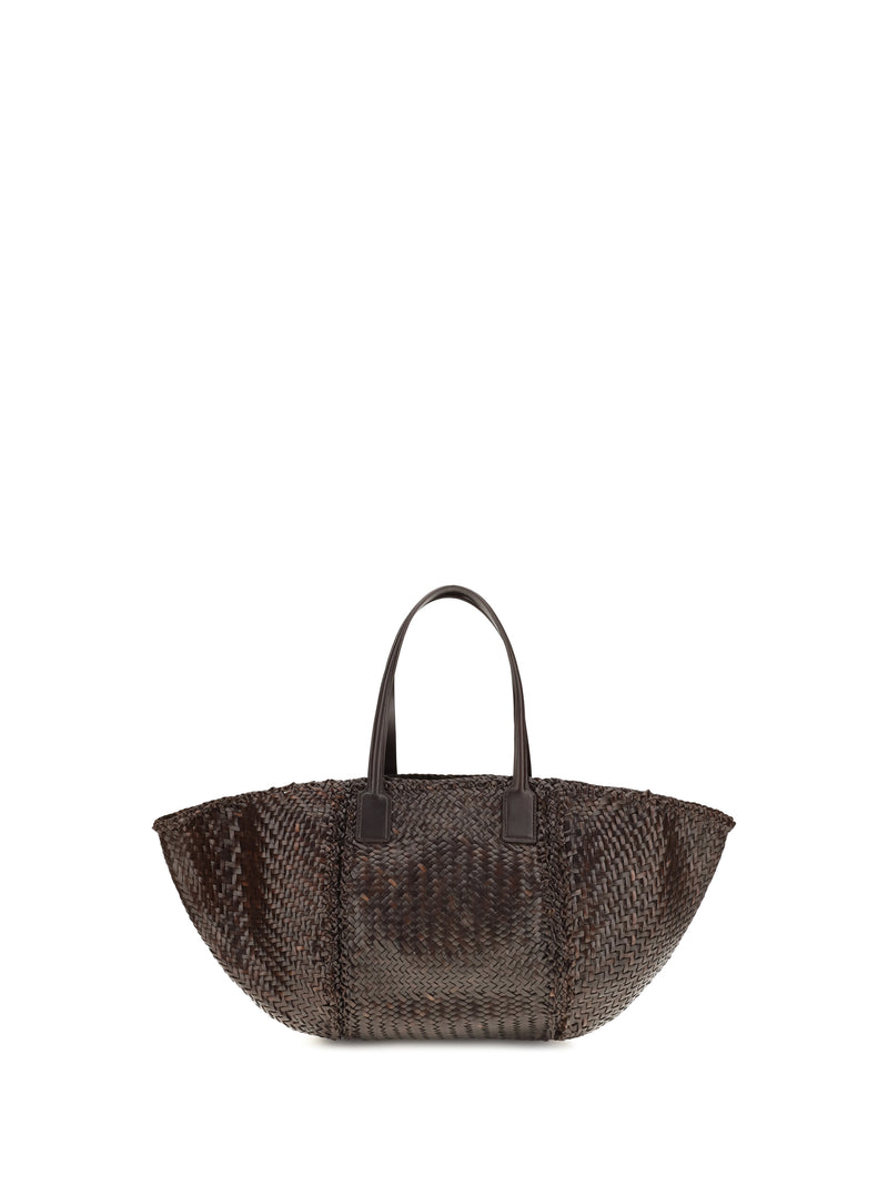 Dragon Diffusion Dragon Diffusion Teresa Handwoven Tote Bag Dark Brown - World Class Fashion
