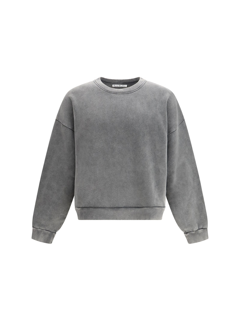 Acne Studios Acne Studios Patch And Logo Sweatshirt Faded Black - World Class Fashion