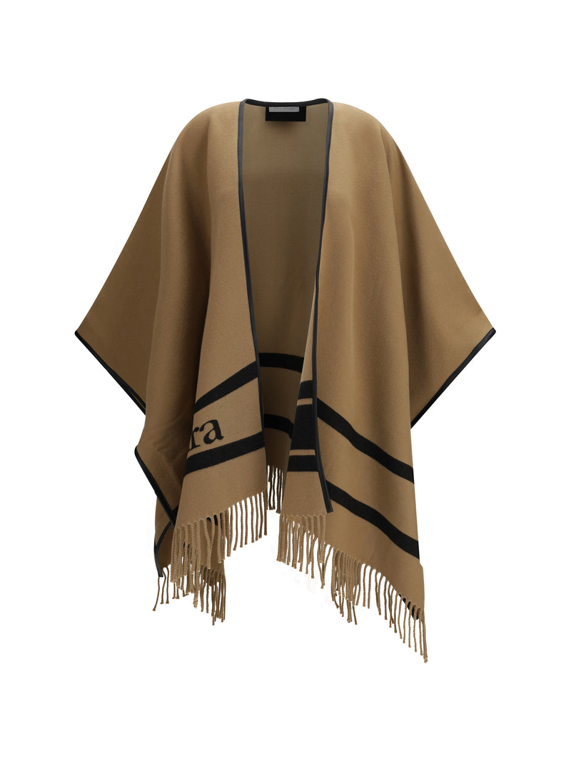 Max Mara Max Mara Poncho de Lana Aris Cammello - World Class Fashion