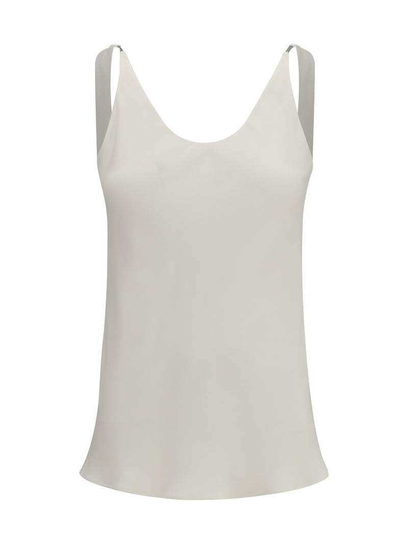 Brunello Cucinelli Brunello Cucinelli Silk Crêpe Sablé Top - World Class Fashion