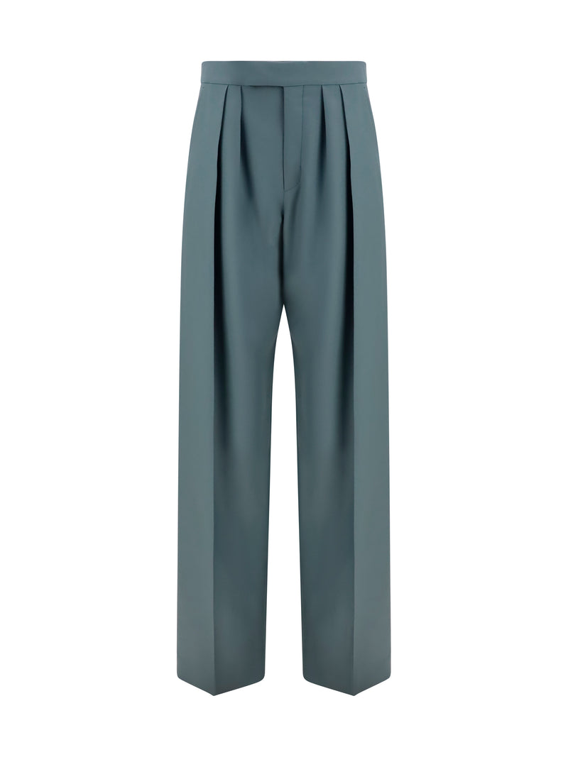 Chloe Chloé Tailored Wool Pants Urban Grey - World Class Fashion