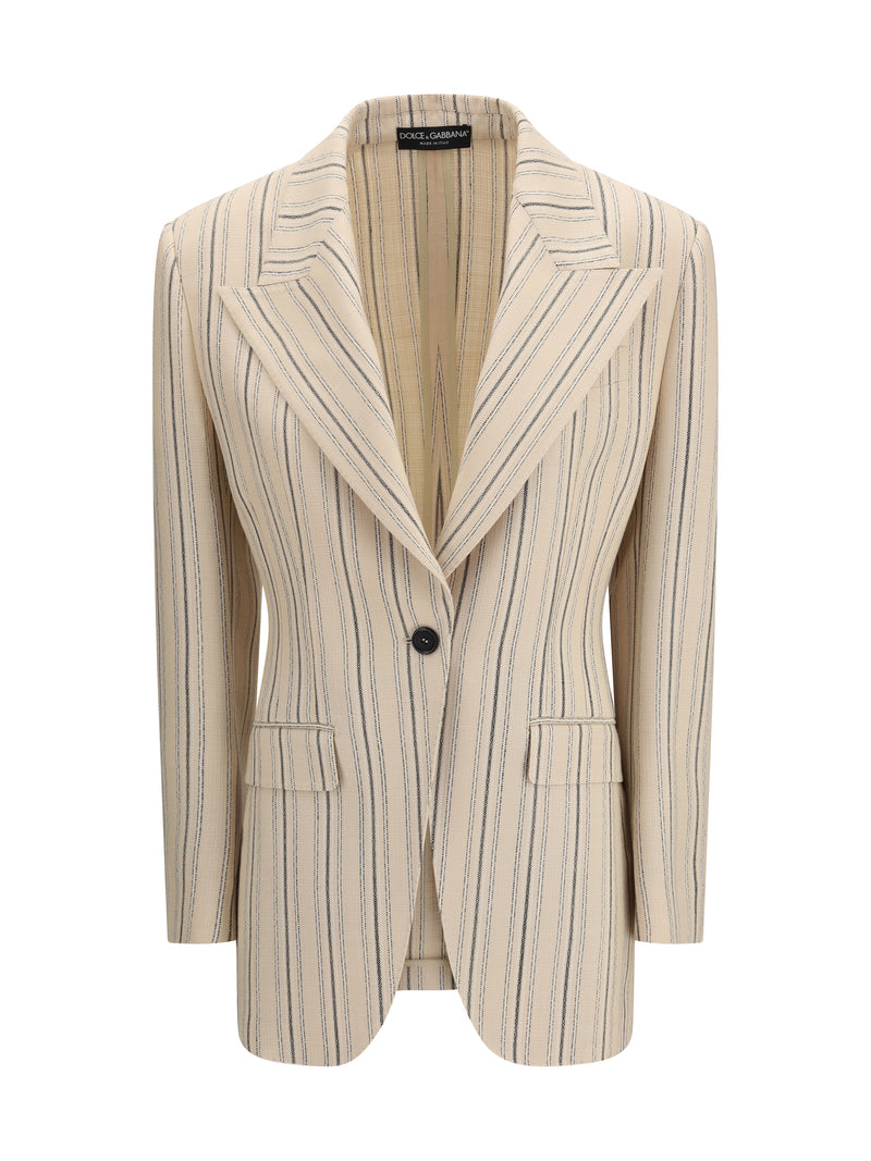 Dolce & Gabbana Dolce & Gabbana Single-breasted Pinstripe Jacket Rigato - World Class Fashion