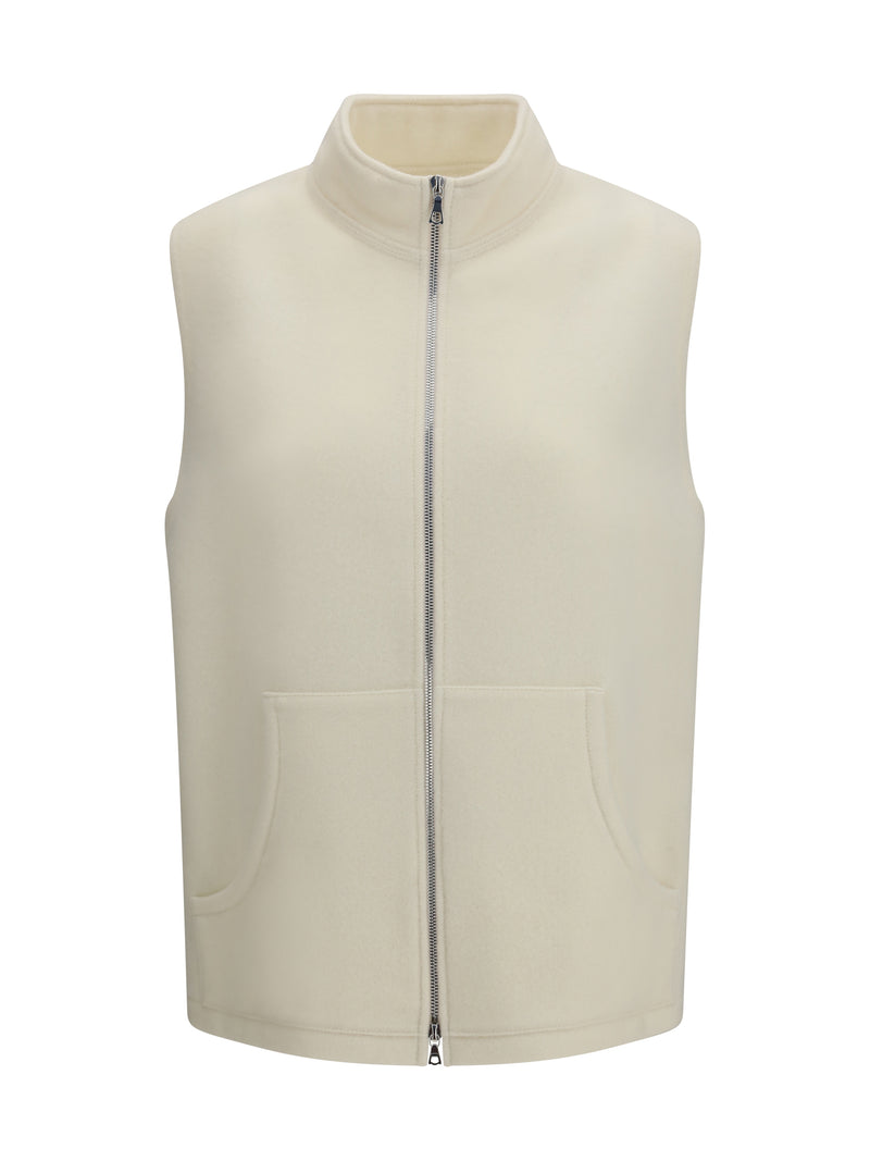 Rier Rier Virgin Wool Vest White Fleece Women - World Class Fashion