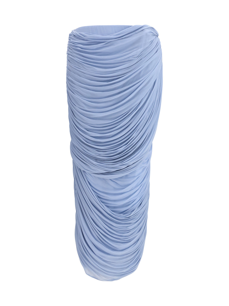 Magda Butrym Falda midi drapeada Magda Butrym azul claro - World Class Fashion
