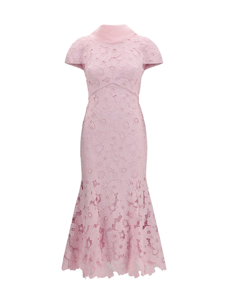 Self-portrait Self-portrait Lace Midi Dress Pink Women - World Class Fashion