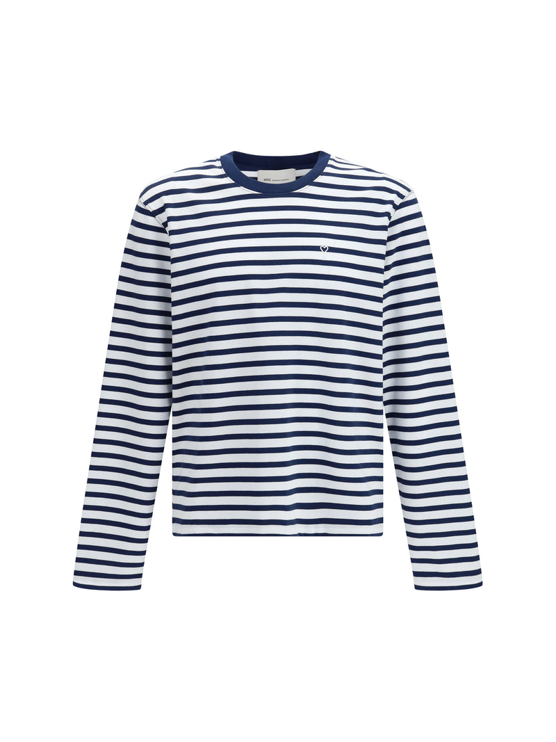 AMI Paris Ami Paris Ami De Coeur Marinière Long-sleeve T-shirt - World Class Fashion