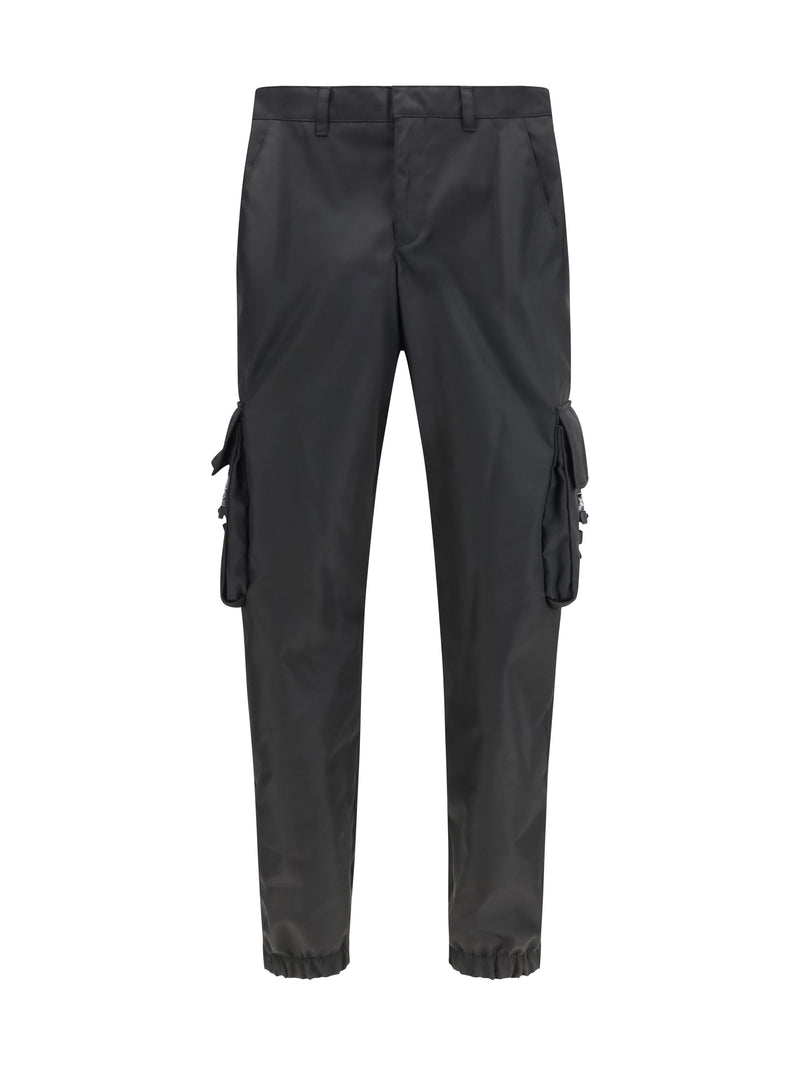 Prada Prada Re-Nylon Cargo Pants Nero Men - World Class Fashion