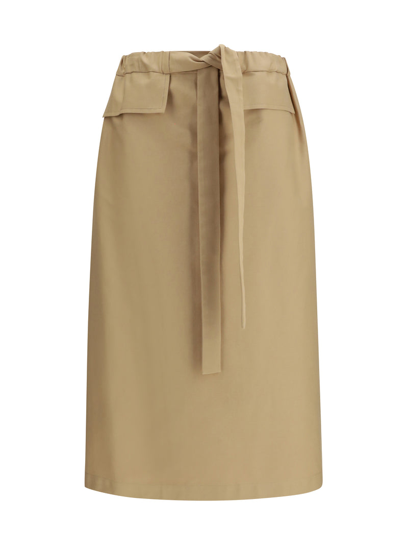 Fabiana Filippi Fabiana Filippi Cotton Midi Skirt Acero - World Class Fashion