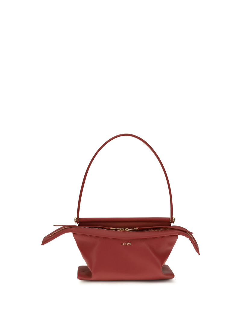 Loewe Loewe Whisker Glazed Calfskin Shoulder Bag Carmine Red - World Class Fashion