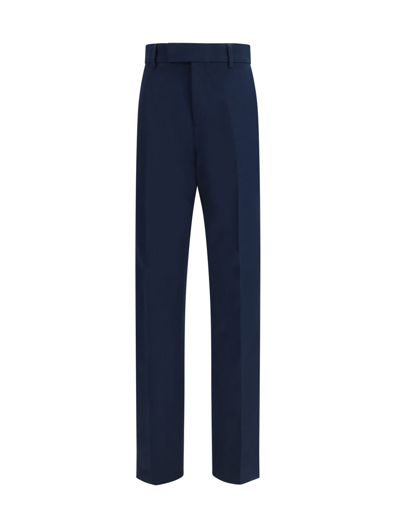 Ferragamo Ferragamo Cotton and Cashmere Chinos New Navy - World Class Fashion