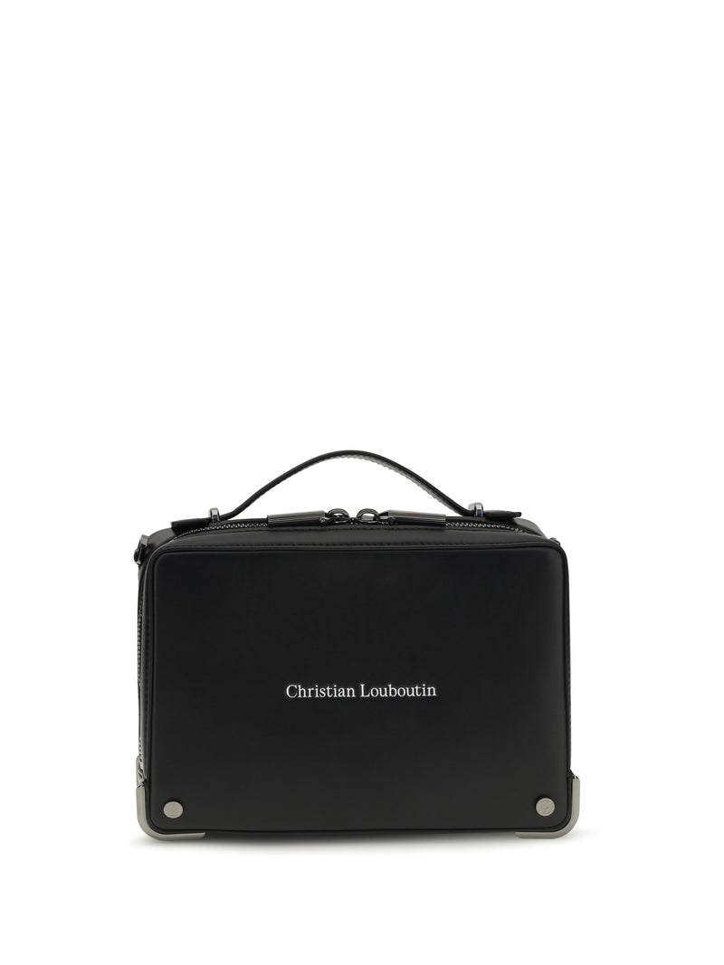 Christian Louboutin Christian Louboutin Small Tactical Leather Handbag Black - World Class Fashion