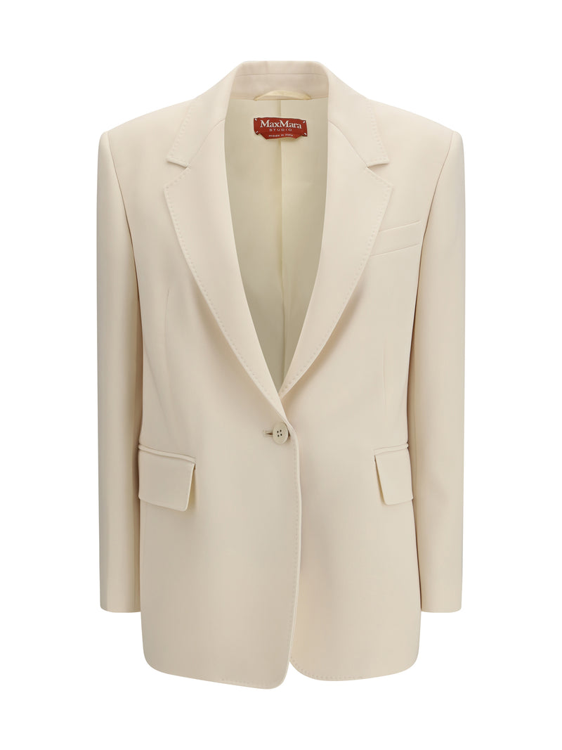 Max Mara Studio Max Mara Studio Bosco Blazer Beige - World Class Fashion