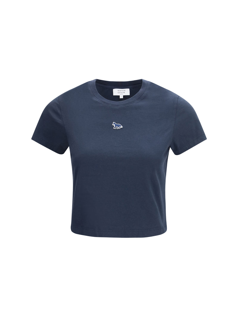 Maison Kitsuné Maison Kitsuné Embroidered T-shirt Classic Navy - World Class Fashion