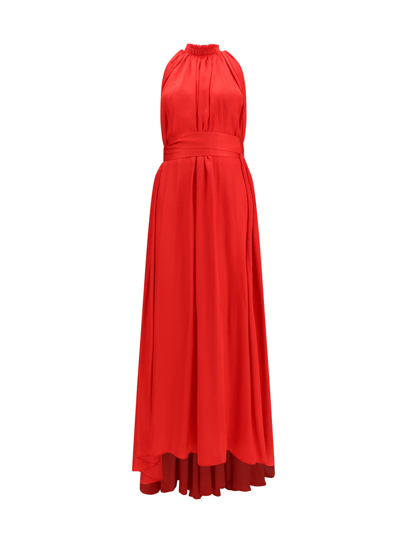 Sa Su Phi Sa Su Phi Belted Pleated Dress Red - World Class Fashion