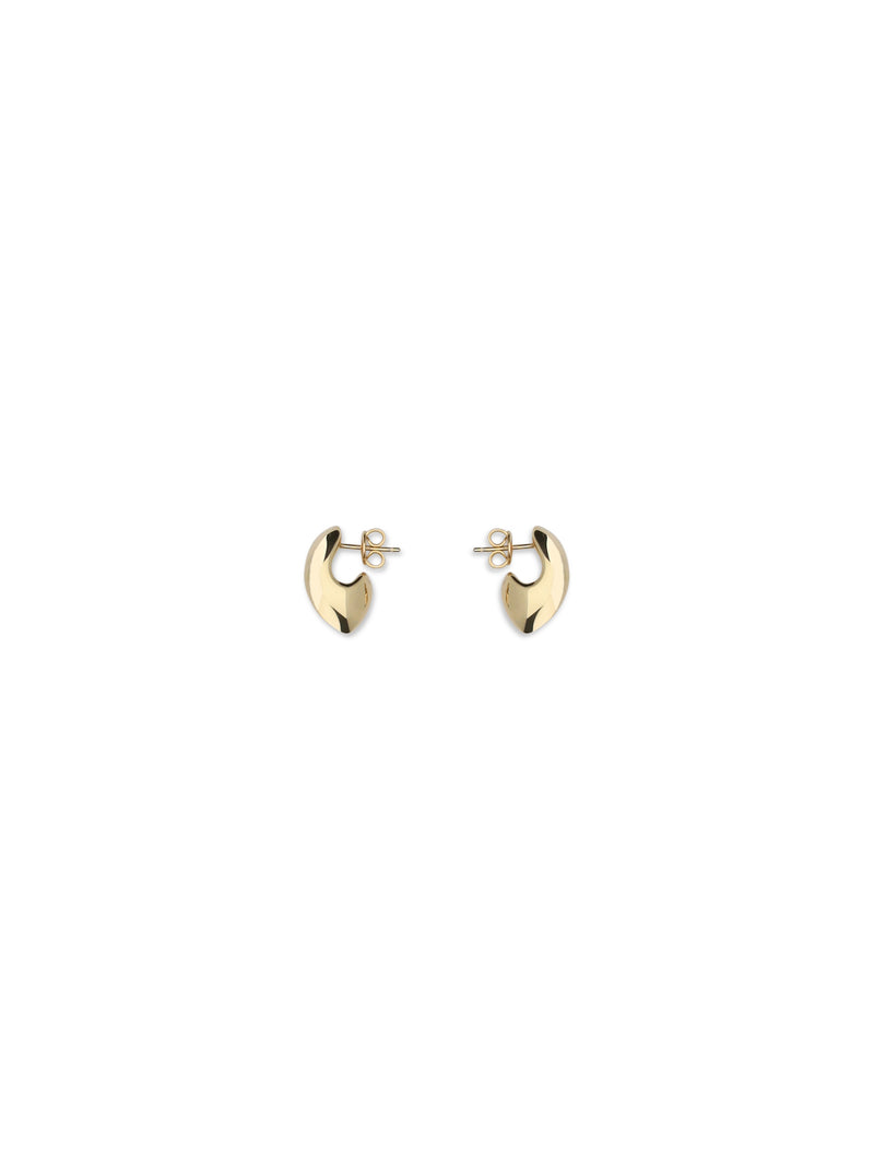 Bottega Veneta Bottega Veneta Small Disc Earrings Yellow Gold - World Class Fashion