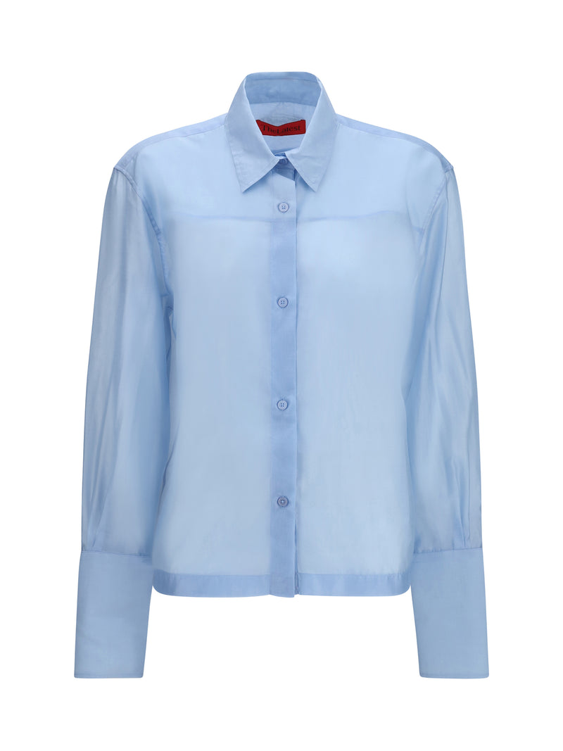 The Latest The Latest Codie Lightweight Muslin Shirt Light Blue - World Class Fashion