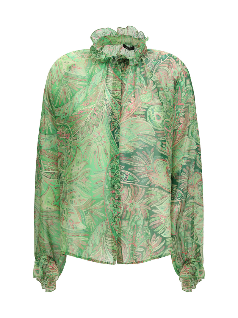 Etro Etro Paisley Ruffled Shirt - World Class Fashion