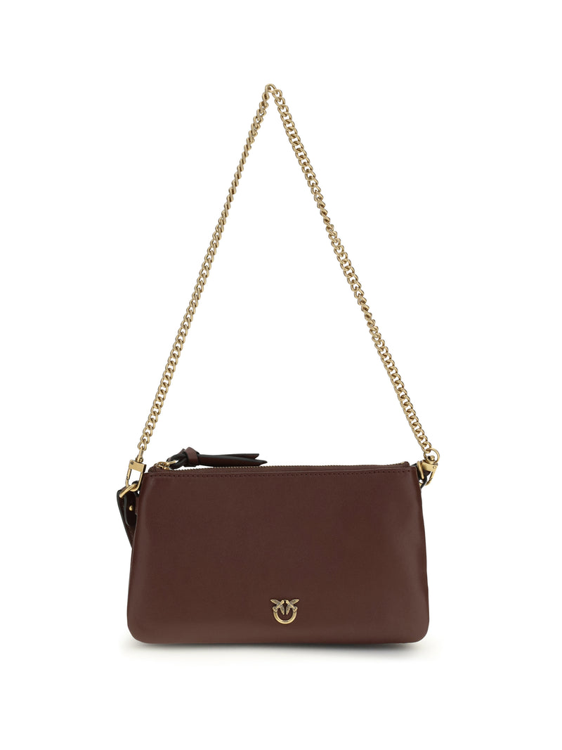 Pinko Pinko Mini Double Shoulder Bag Rosso Vino-Antique Gold - World Class Fashion