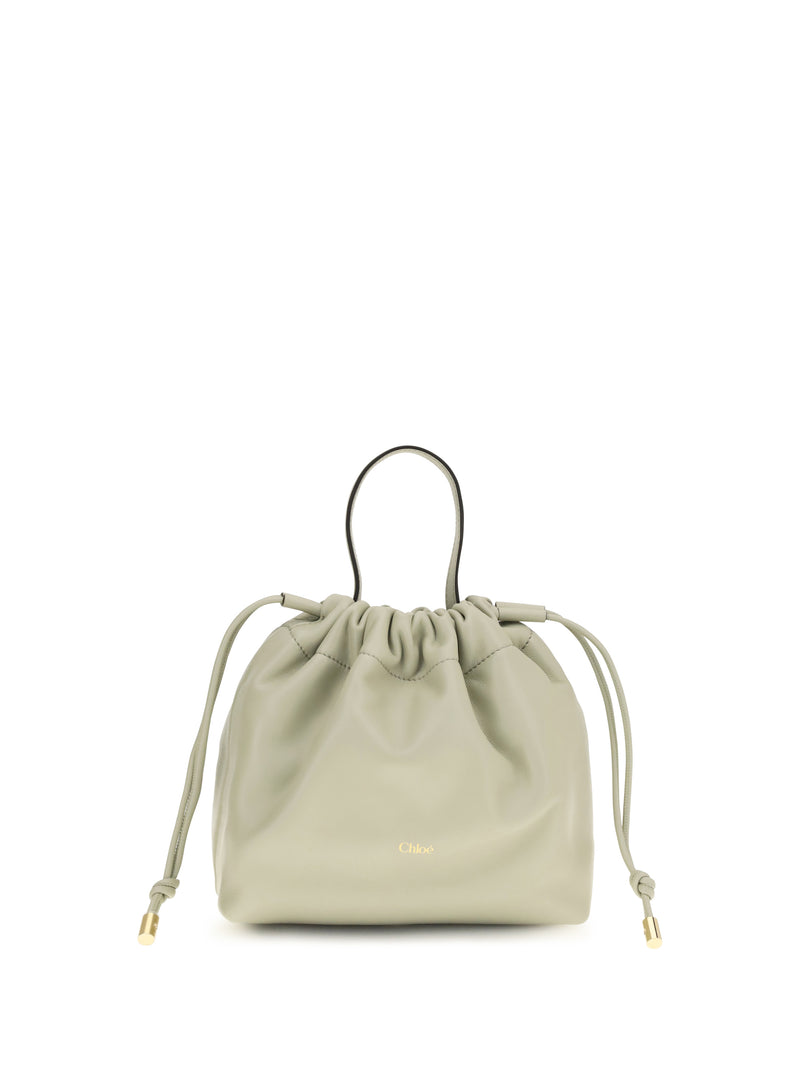 Chloe Chloé Icons Leather Chain Shoulder Bag Jade Grey - World Class Fashion