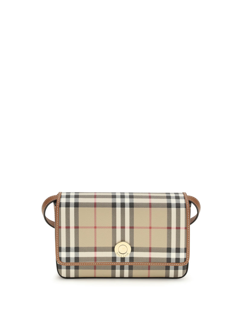 Burberry Burberry Hampshire Mini Shoulder Bag VNTG CHK/BRIAR BROWN - World Class Fashion