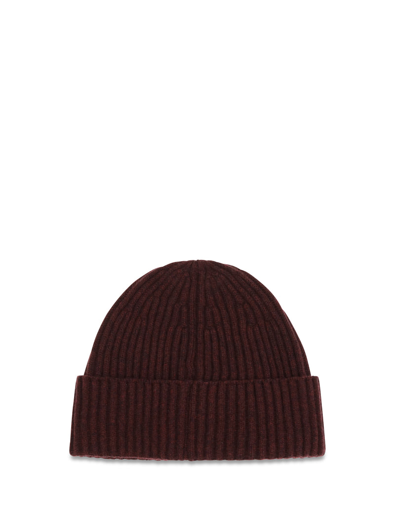 Brunello Cucinelli Brunello Cucinelli Cashmere Beanie Burgundy - World Class Fashion