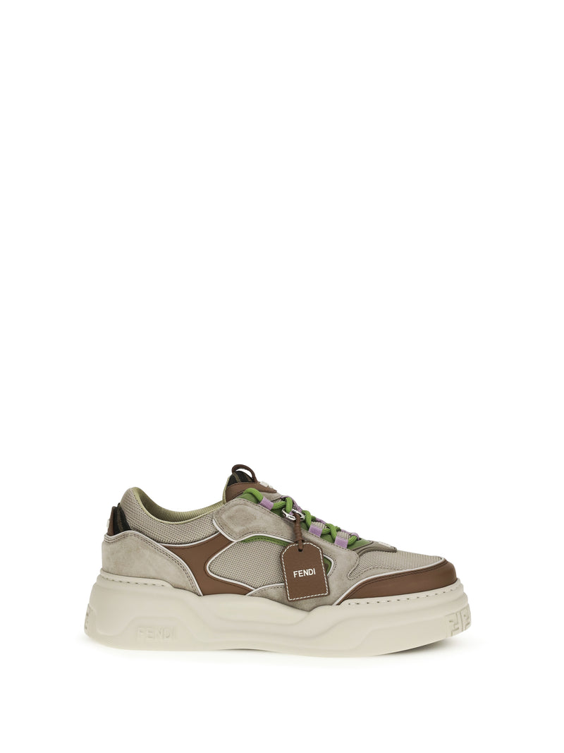 Fendi Fendi Force Sneakers Cacao+Verbena+Beige - World Class Fashion