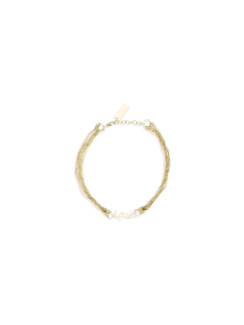 Saint Laurent Saint Laurent Cassandre Tassel Bracelet Gold Women - World Class Fashion