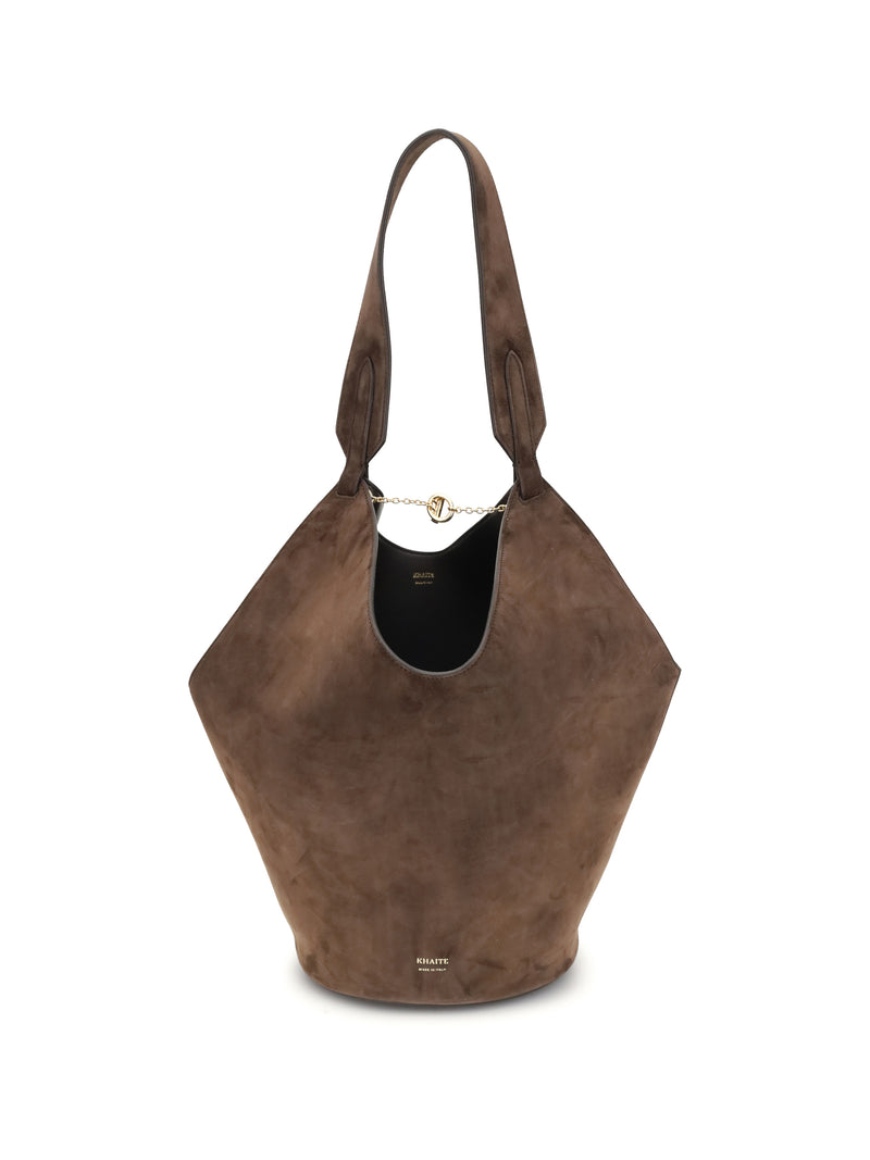 Khaite Khaite Lotus Small Shoulder Bag Dark Brown - World Class Fashion