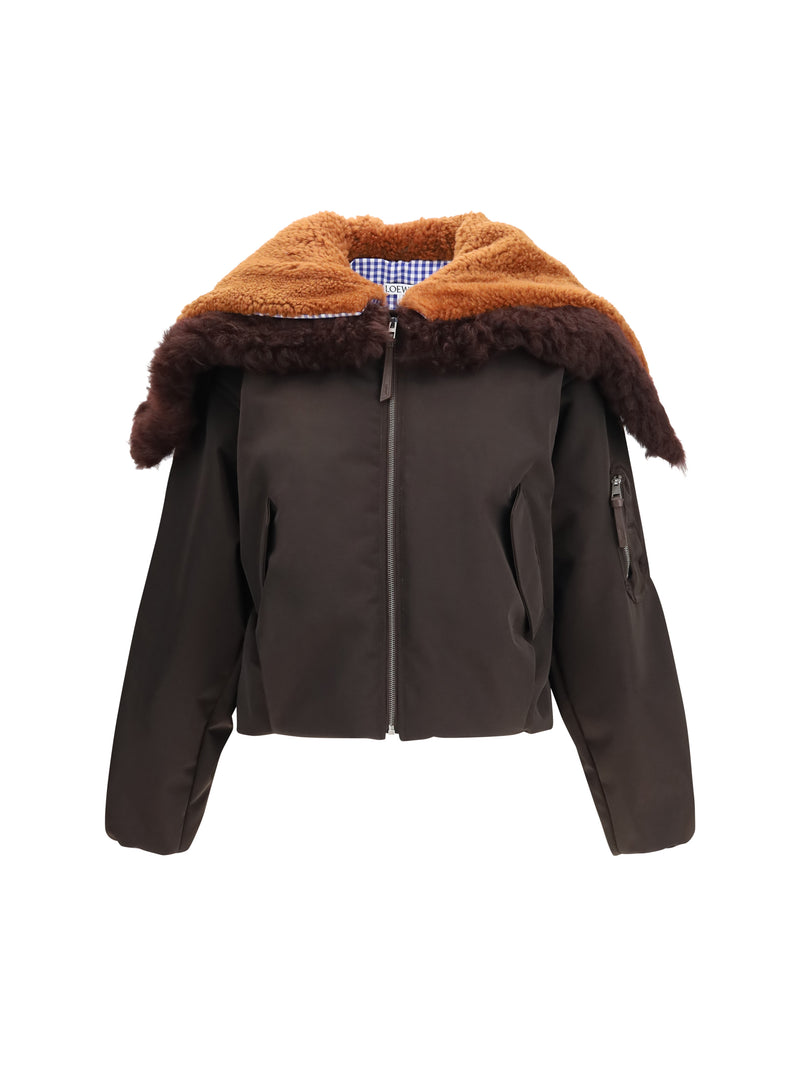 Loewe Loewe Technical Fabric Bomber Brown Women - World Class Fashion