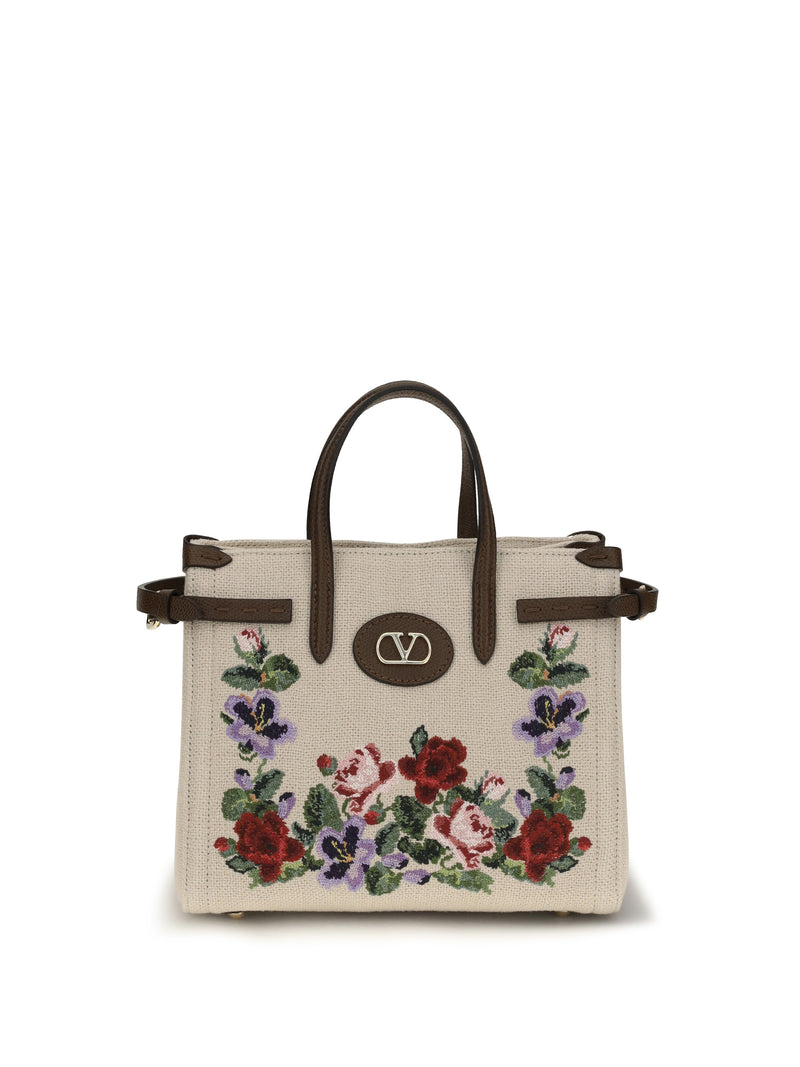 Valentino Garavani Valentino Garavani Antibes Mini Handbag Ecru Multicolor - World Class Fashion
