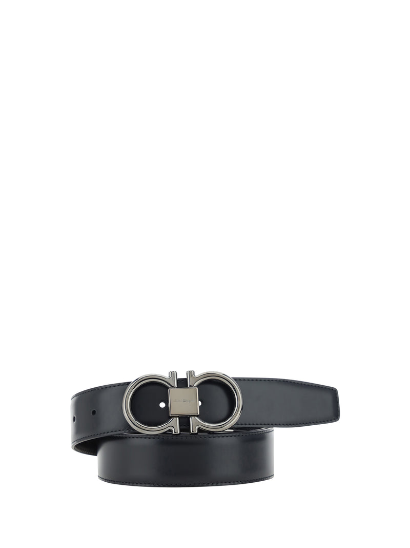 Ferragamo Cinturón de cuero Gancini Ferragamo para hombre, color negro - World Class Fashion