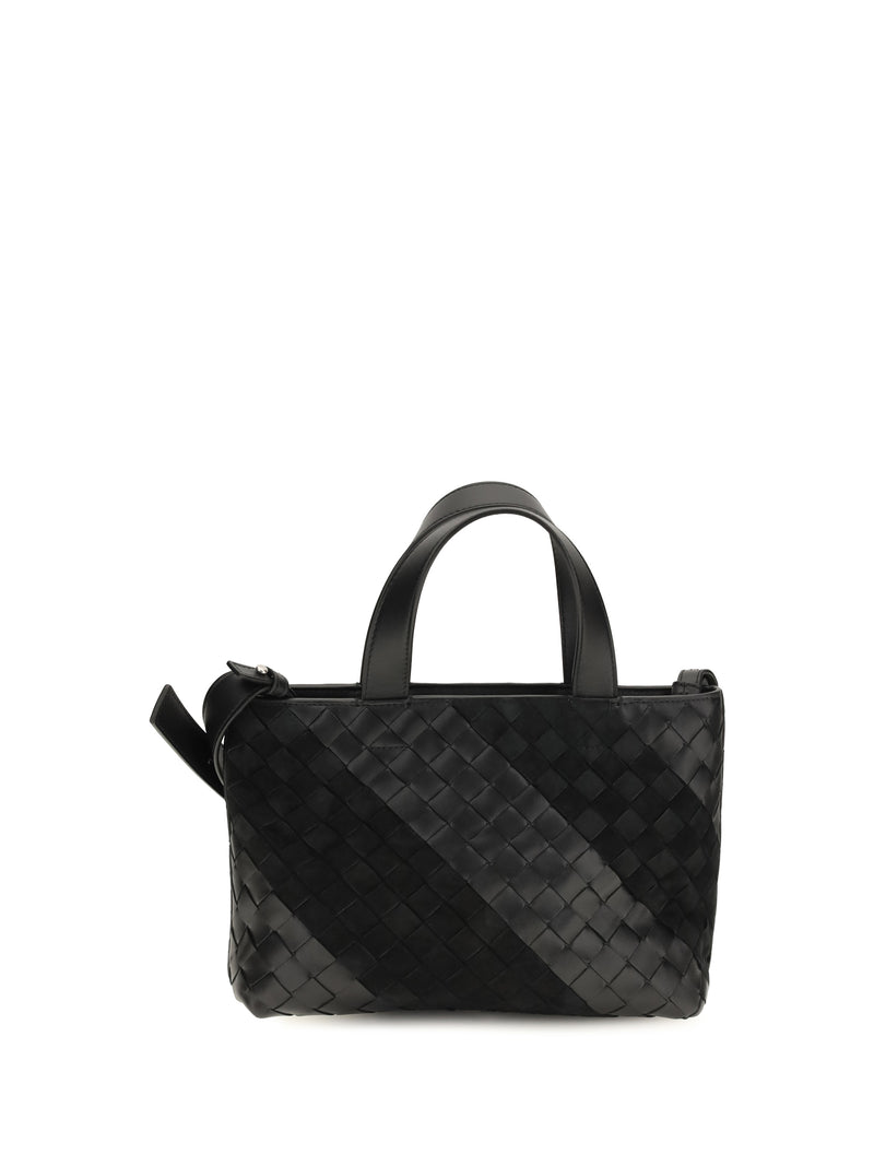 Bottega Veneta Bottega Veneta Intrecciato Handbag Black-Silver - World Class Fashion