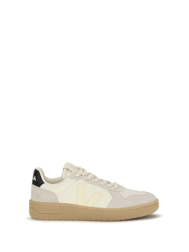 Veja Veja V-82 Leather Sneakers Pure Calcaire Black - World Class Fashion