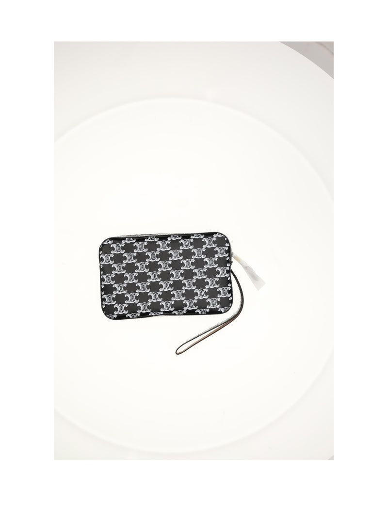 Celine Celine Pouch With Strap Black & White - World Class Fashion